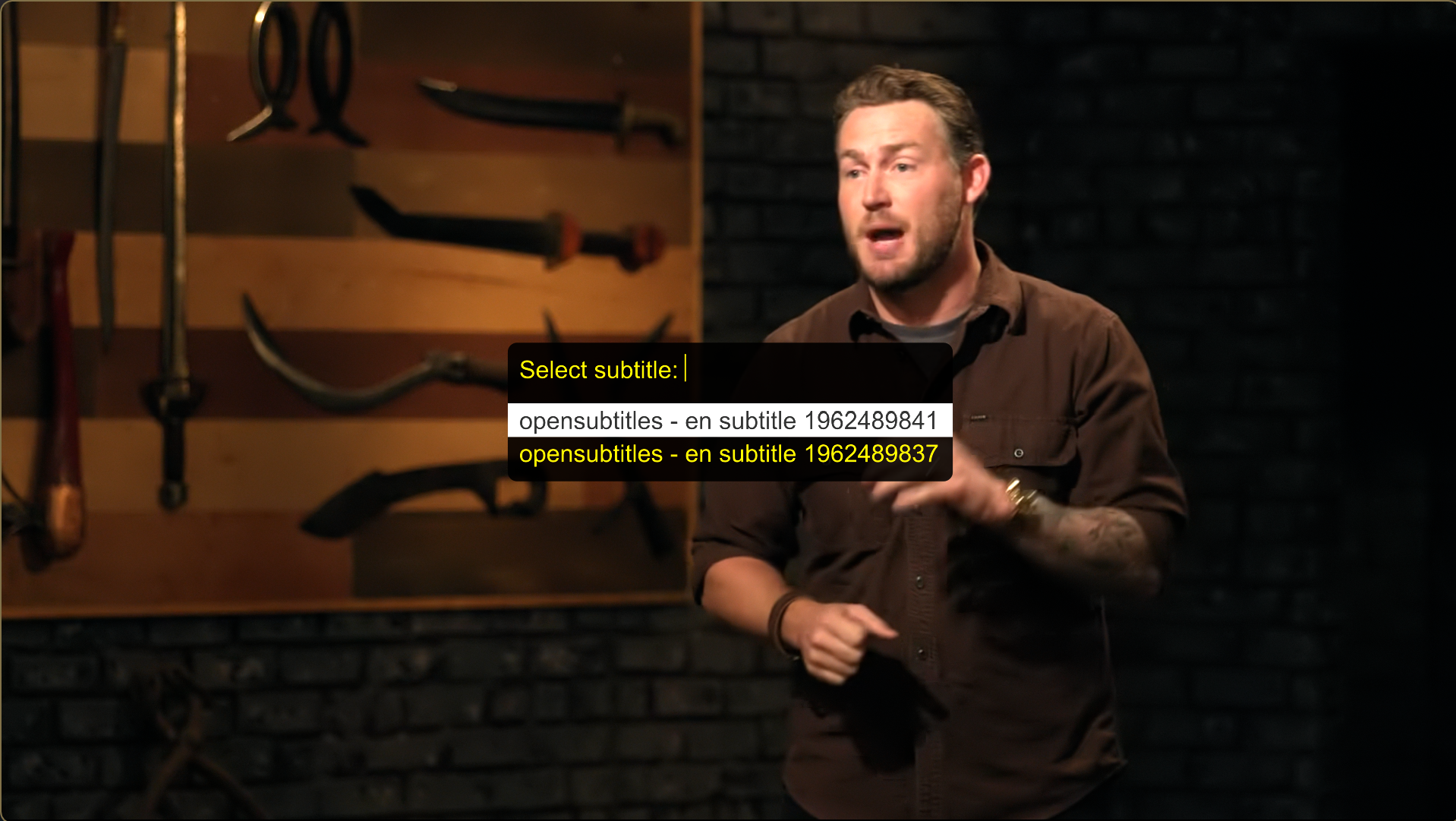 Subtitle track selection in mpv-synth